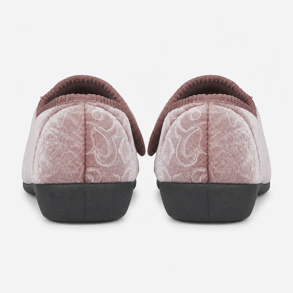 Jo & Joe DOREEN Womens Touch Fasten Slippers Rose