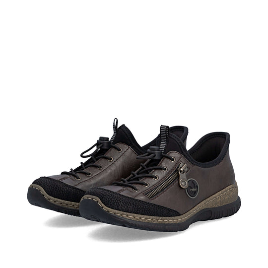 Rieker N3267 Womens Slip-On Shoes Black/Rancho