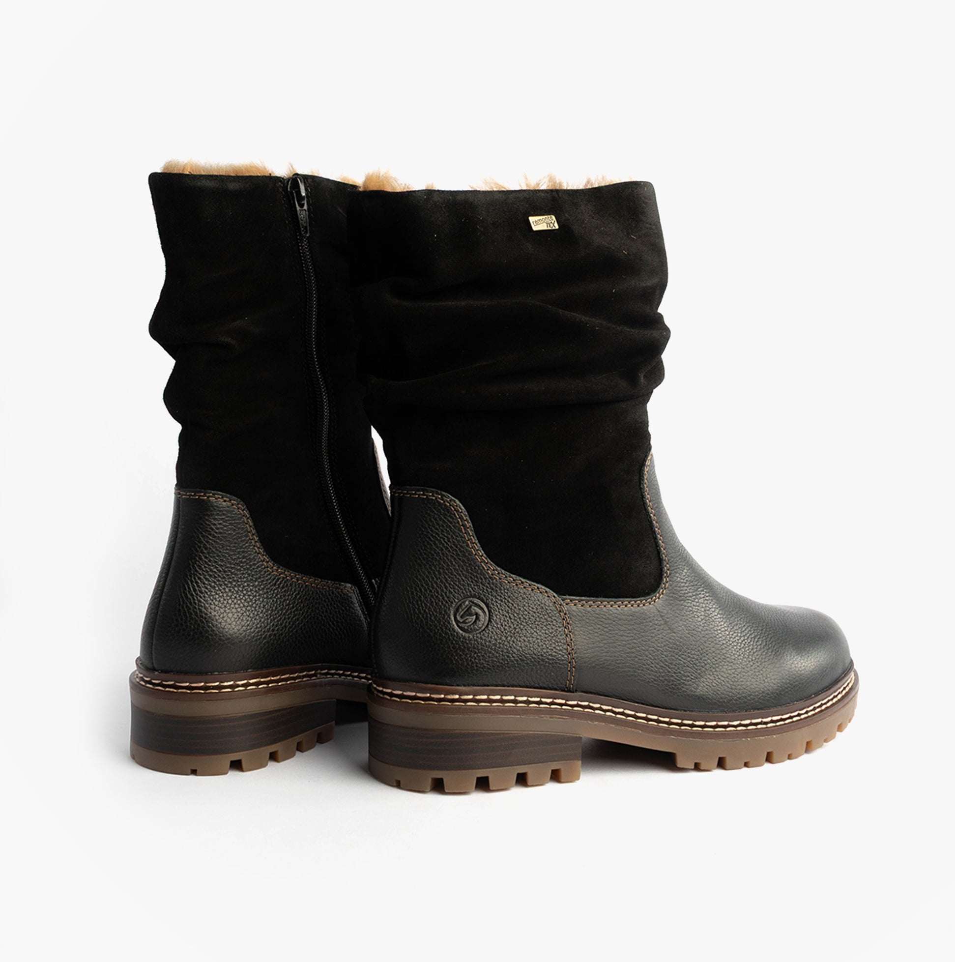 Remonte D0B80-00 Womes Side Zip Ankle Boots Black