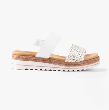 D0Q56-80 Womens Sandals White Combination