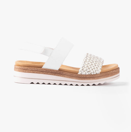 D0Q56-80 Womens Sandals White Combination