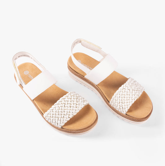 D0Q56-80 Womens Sandals White Combination
