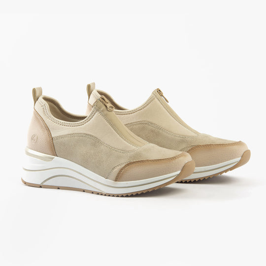 Remonte D0T08-61 Womens Trainers Beige Combination