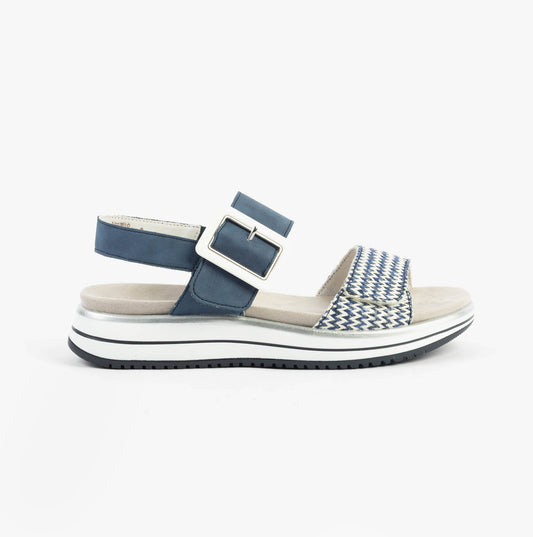 D1J53-14 Womens Sandals Blue Combination