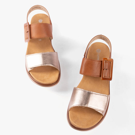 Remonte D1J53-22 Womens Sandals Brown Combination
