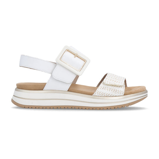 Remonte D1J53 Womens Cross Strap Sandals White