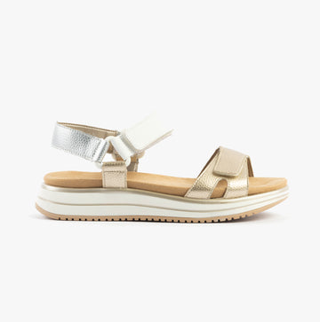 Remonte D1J57-90 Womens Sandals Metallic