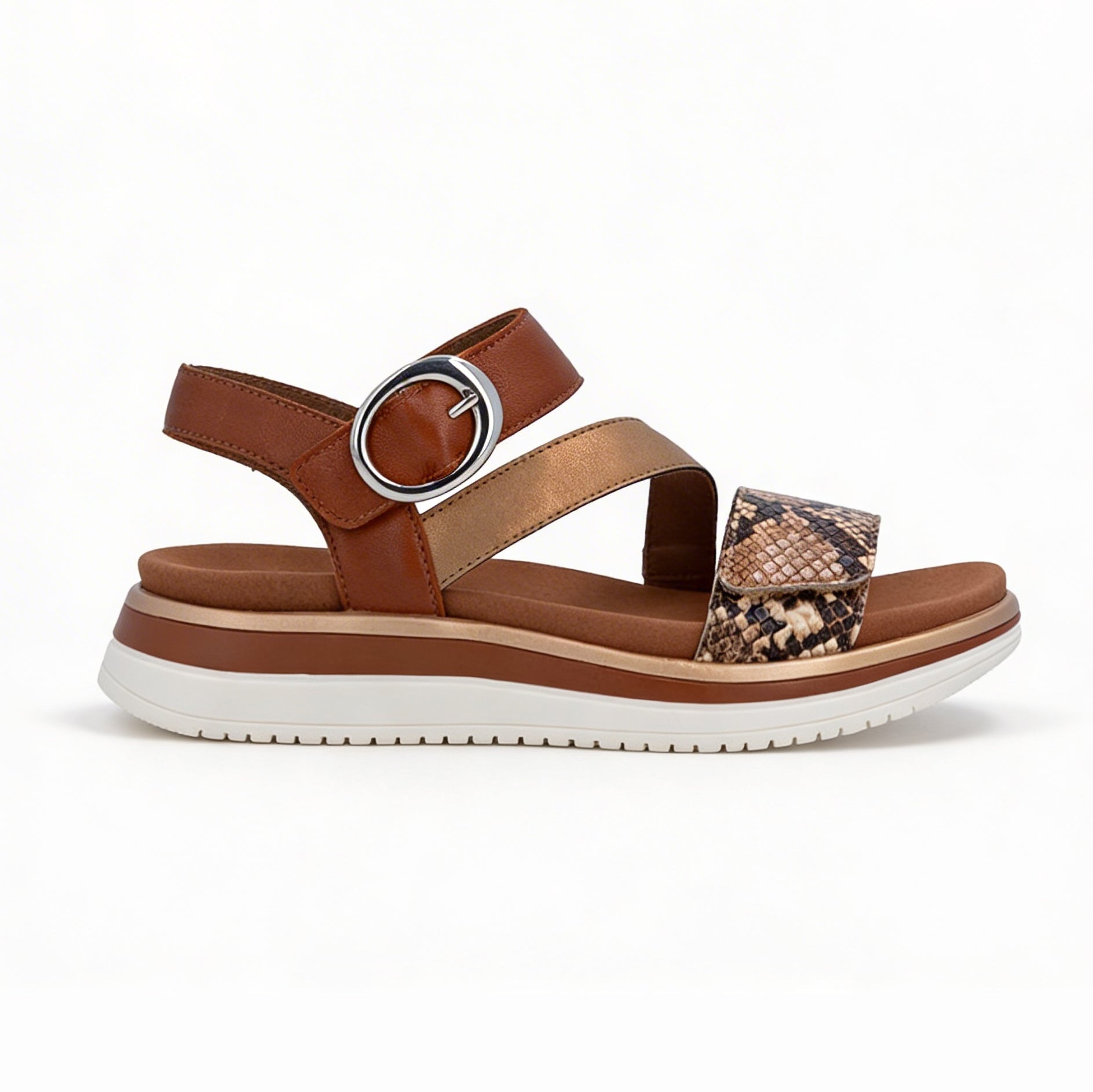 Remonte D1J64 Womens Ankle Strap Sandals Brown