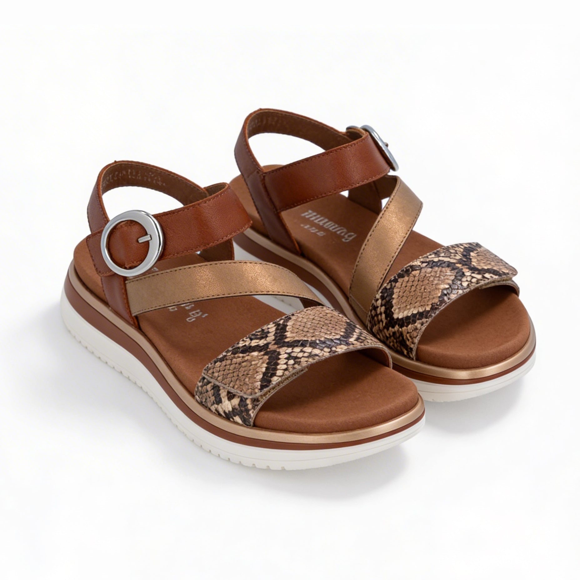 Remonte D1J64 Womens Ankle Strap Sandals Brown