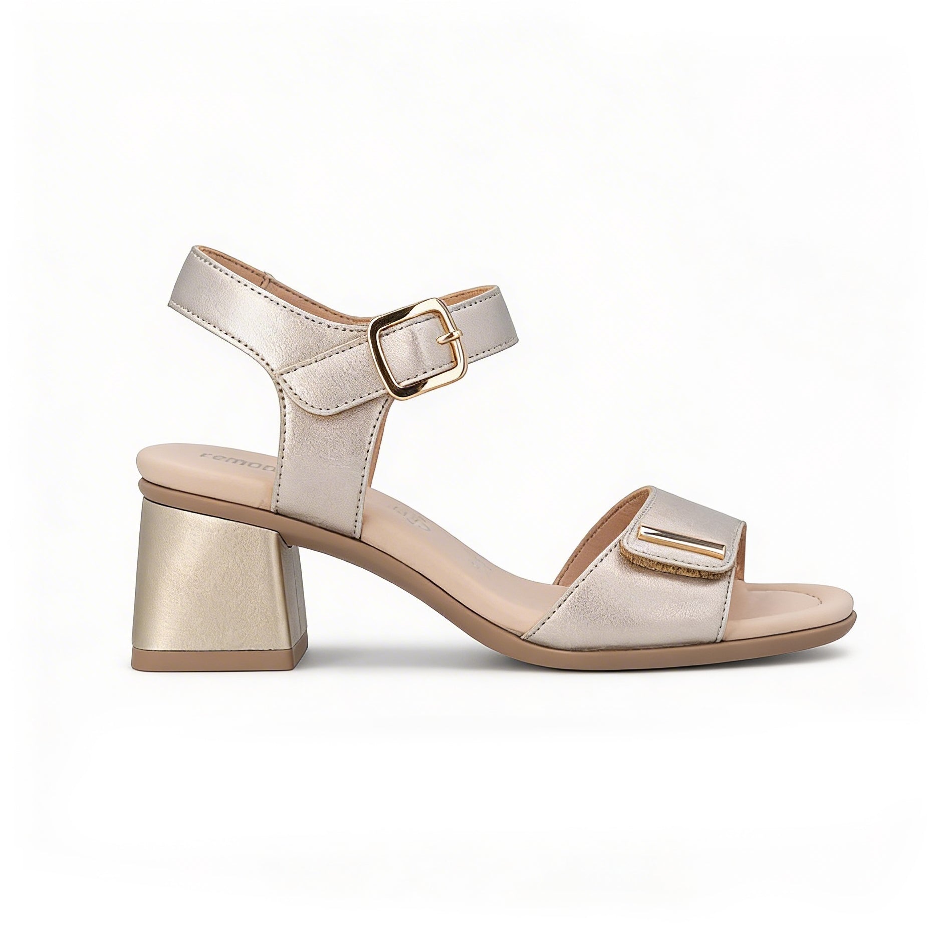 Remonte D1K54 Womens Ankle Strap Sandals Pale Gold