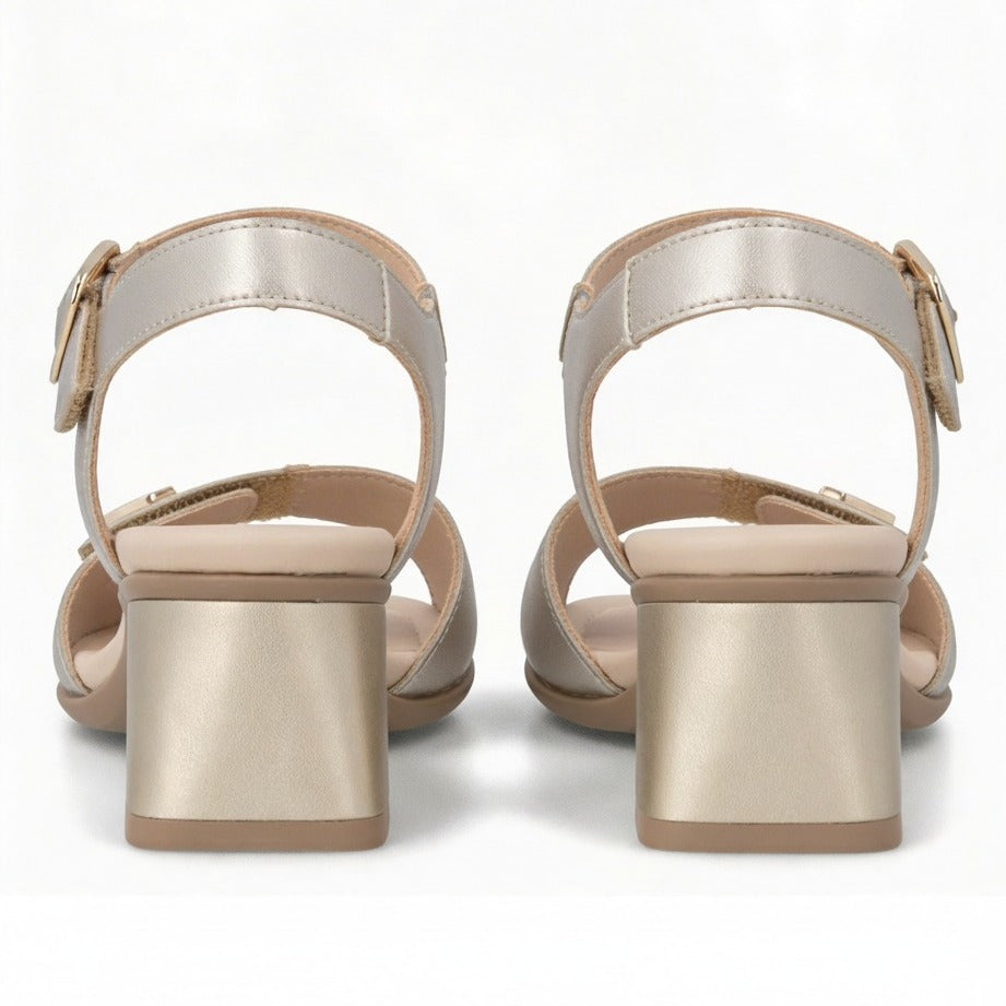 Remonte D1K54 Womens Ankle Strap Sandals Pale Gold