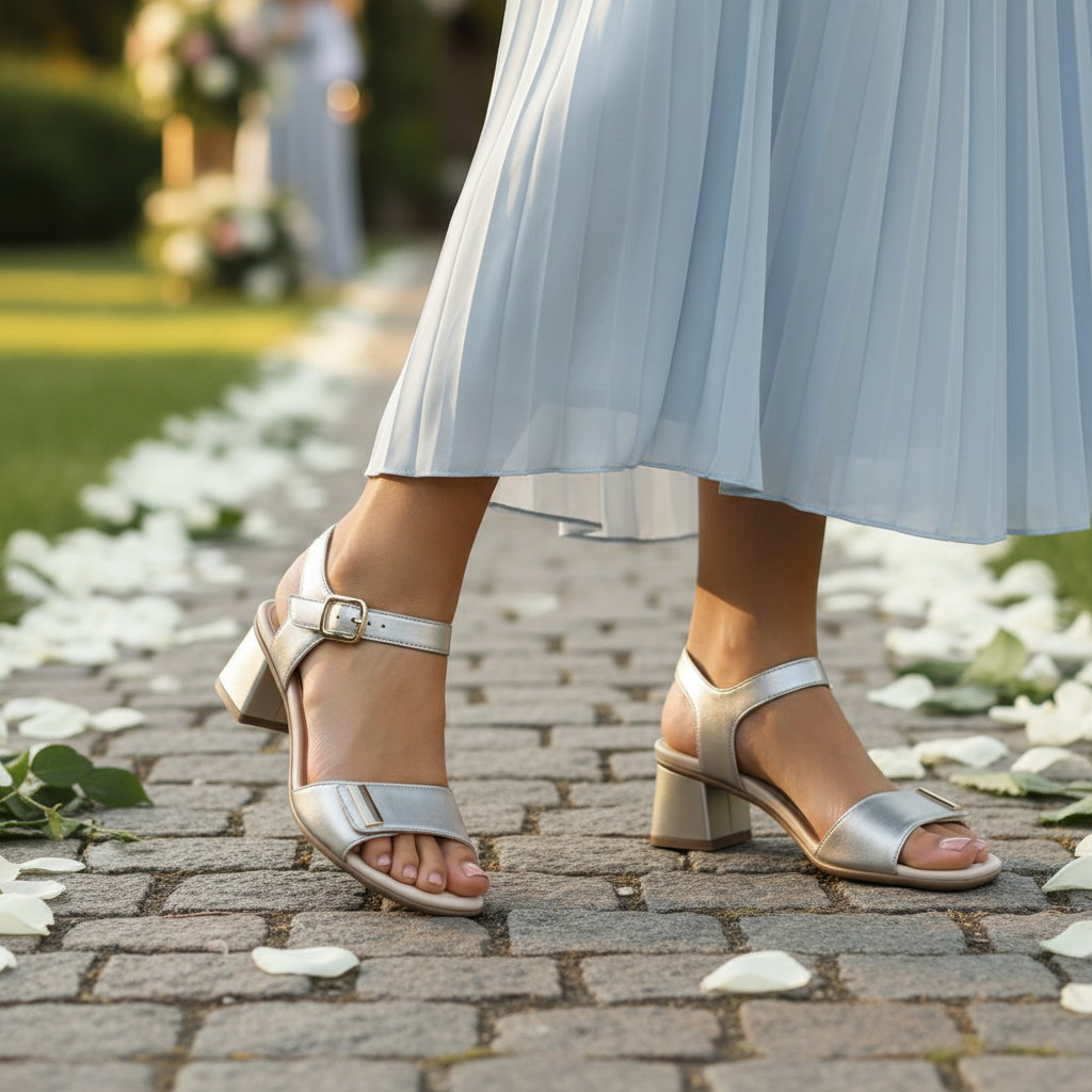 Remonte D1K54 Womens Ankle Strap Sandals Pale Gold