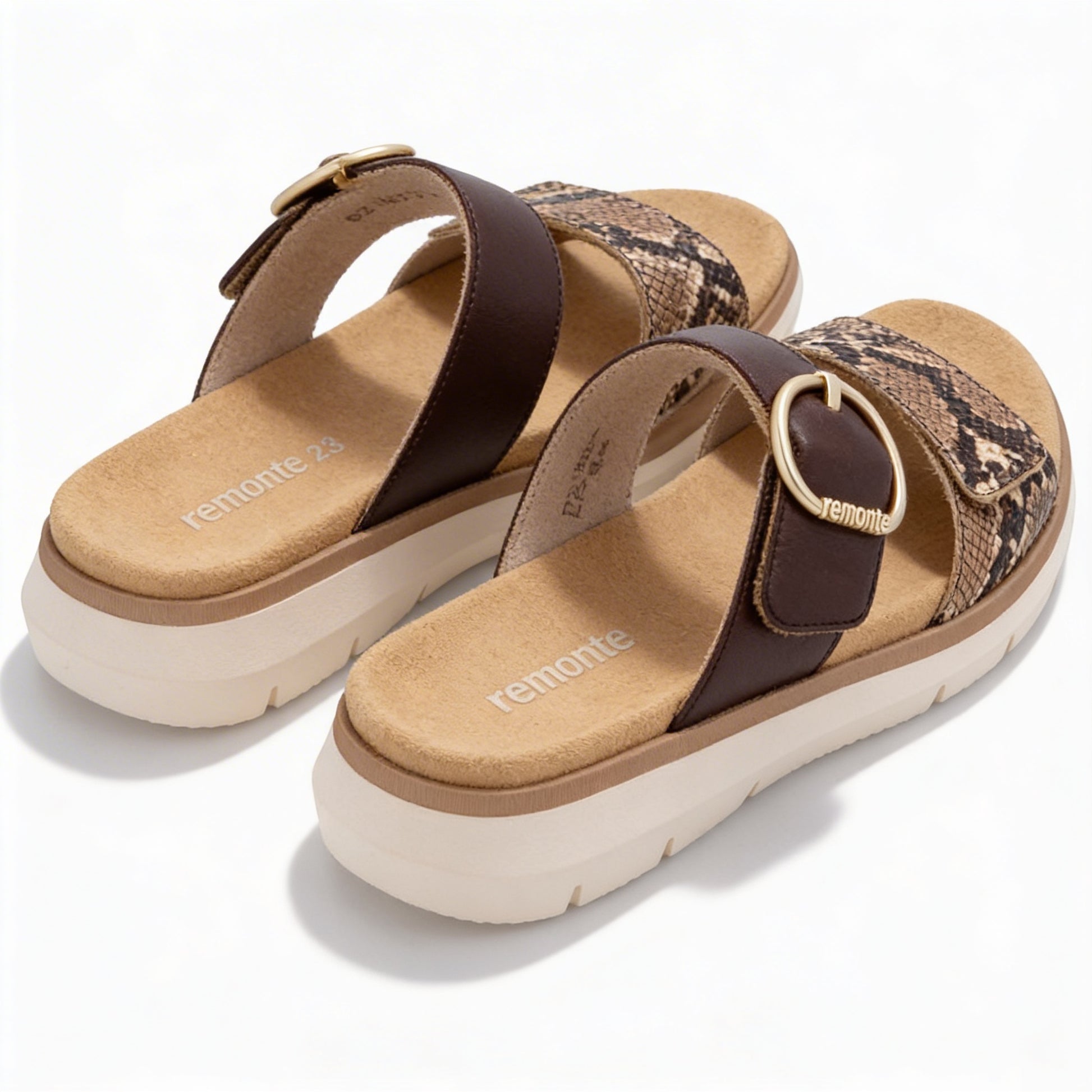 Remonte D2K57 Womens Cross Strap Sandals Brown