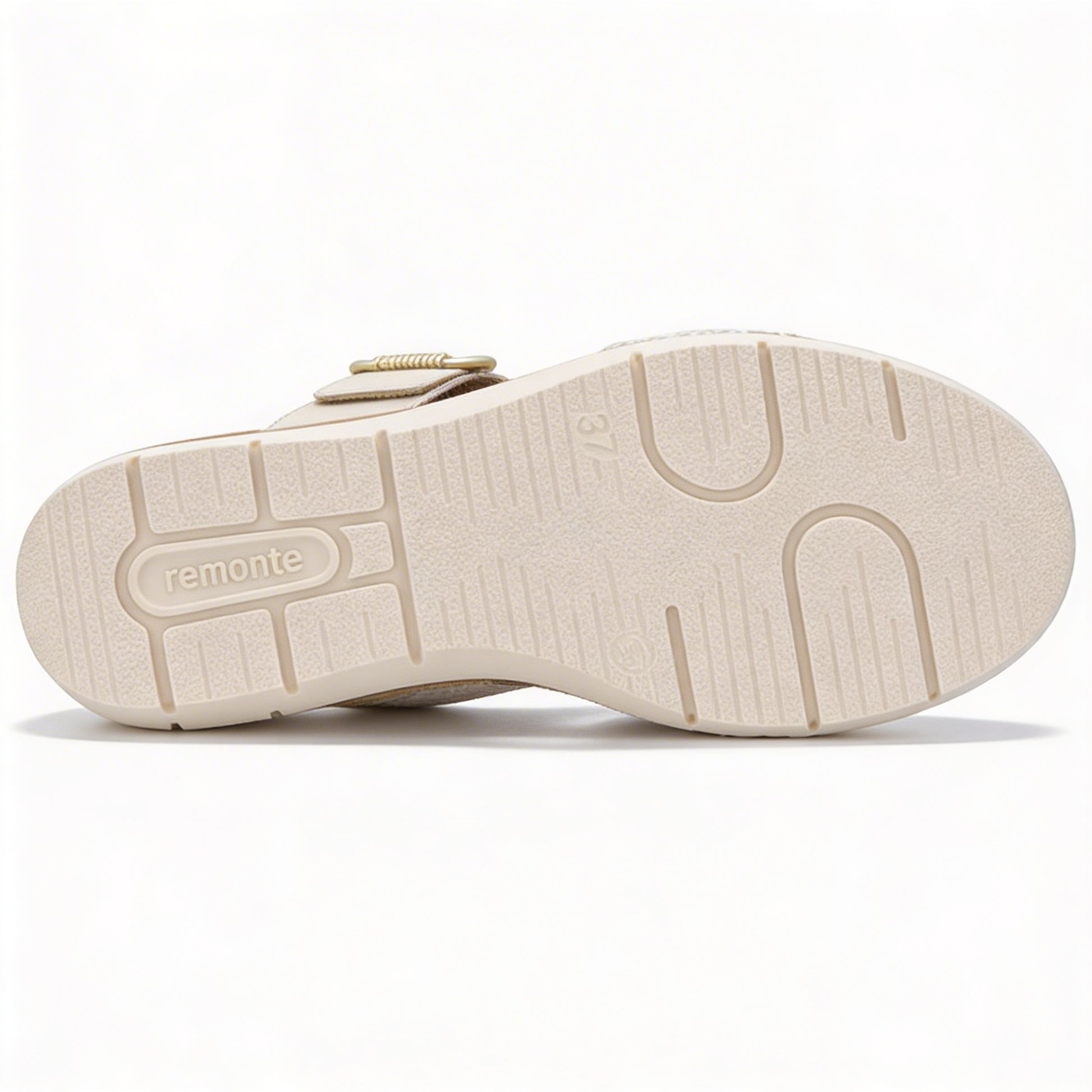 Remonte D2K57 Womens Cross Strap Sandals White/Gold