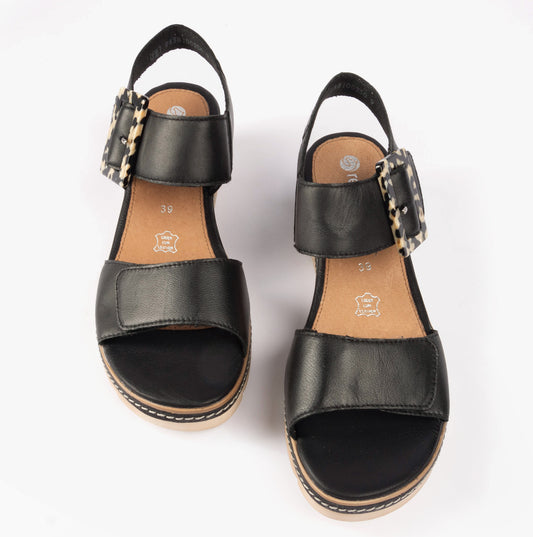 D2L53-00 Womens Sandals Black