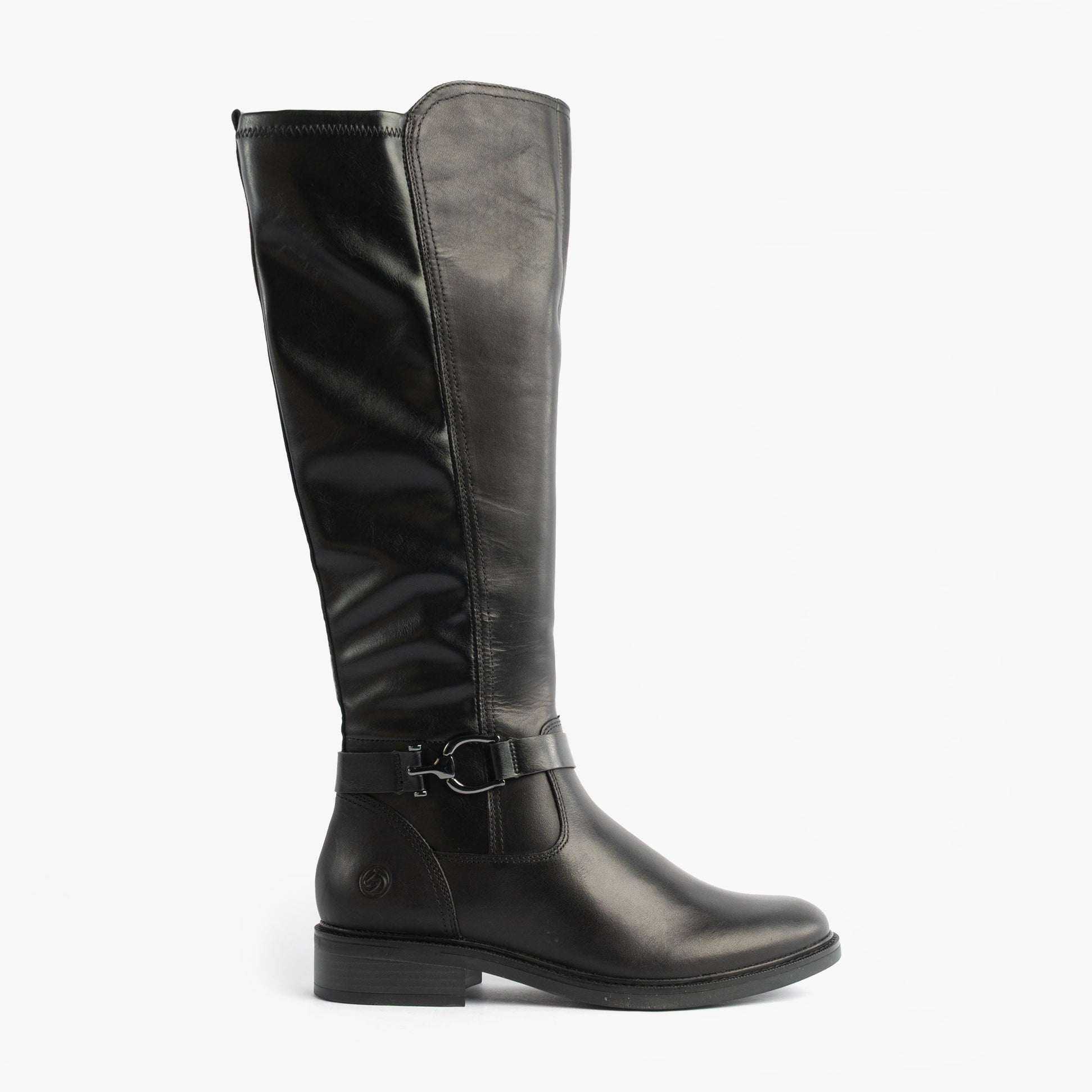 Remonte Womens Leather Tall Knee High Boots Black