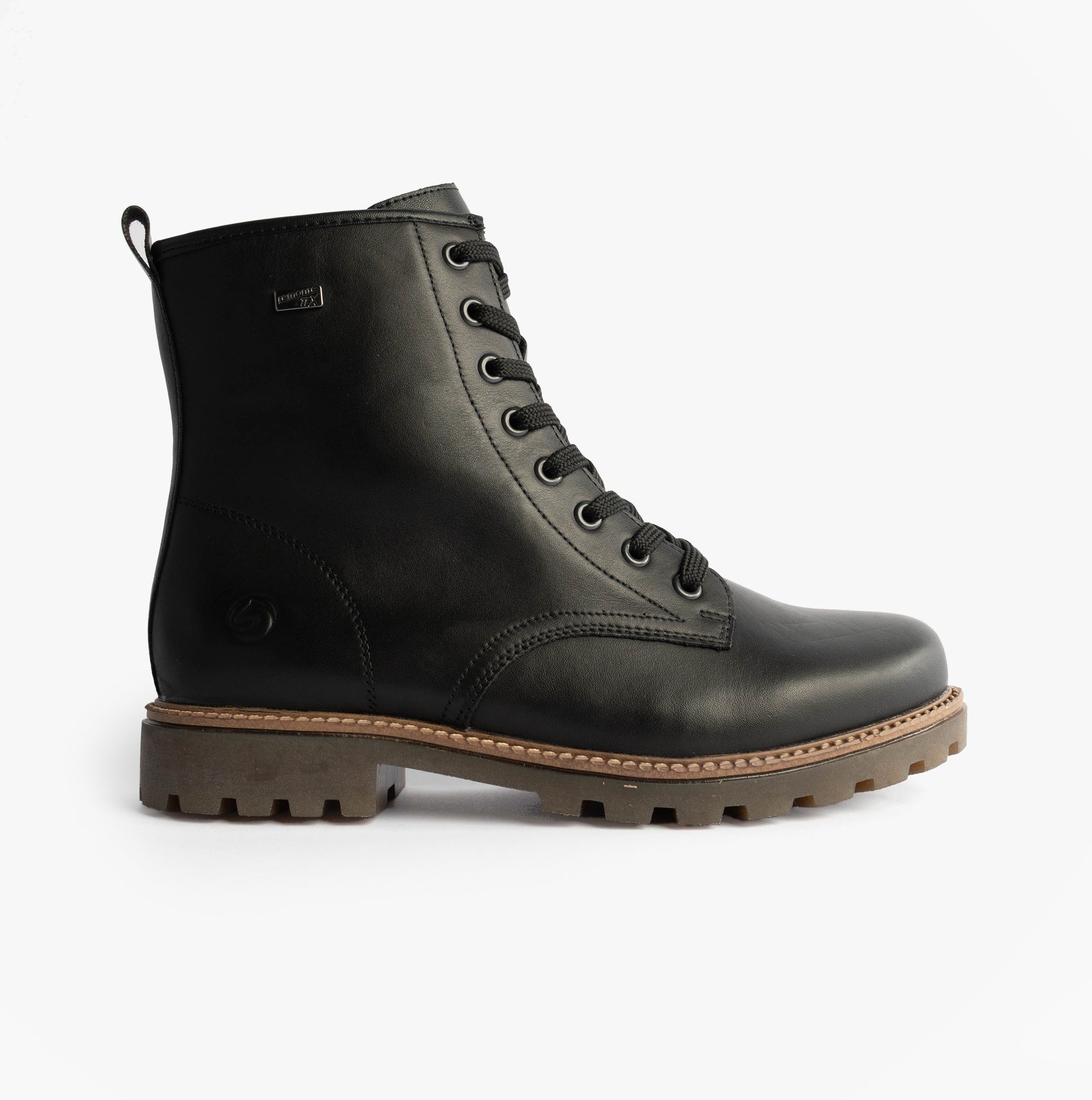 Remonte Womens Leather Ankle Zip Boots Black