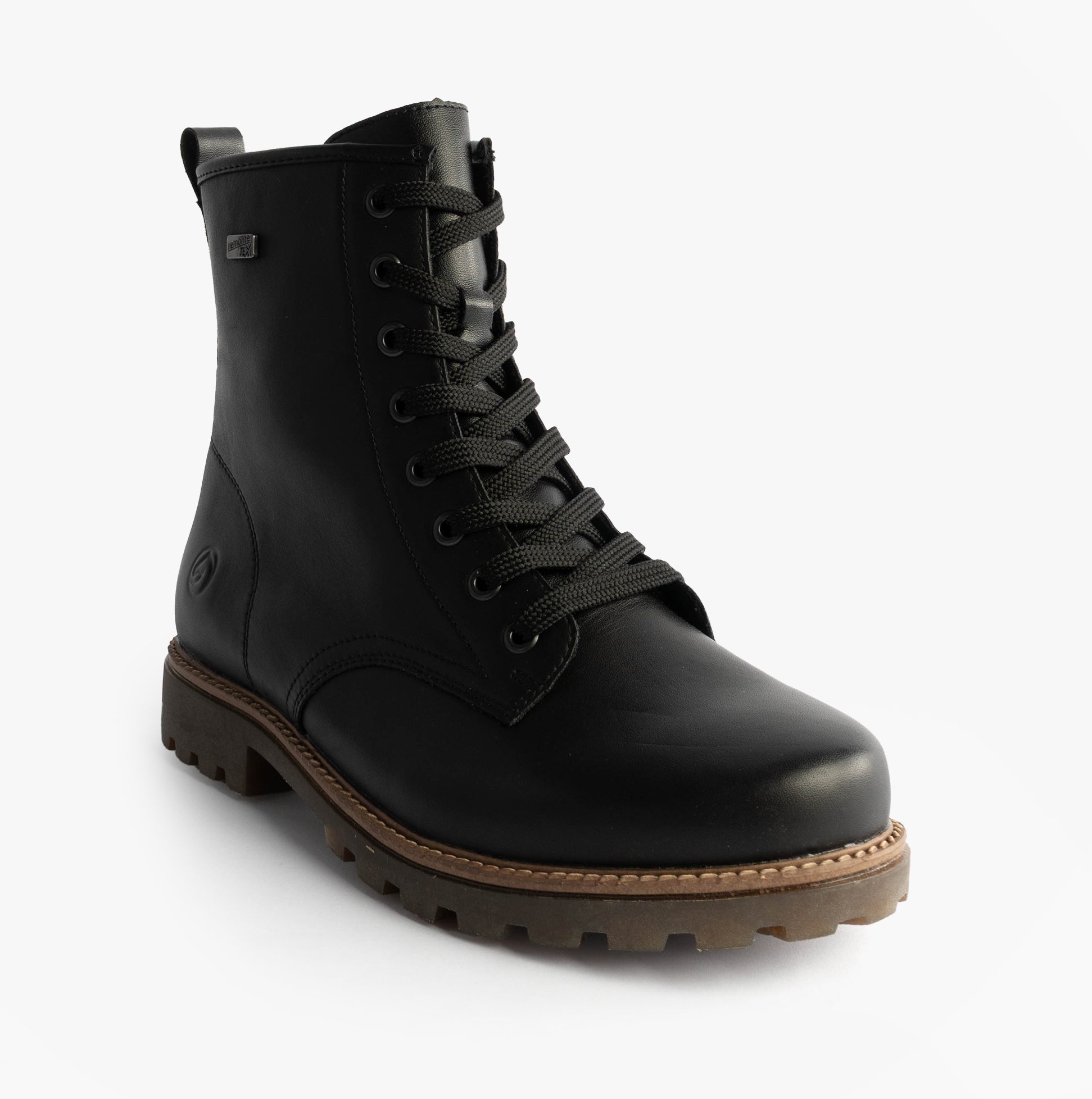 Remonte Womens Leather Ankle Zip Boots Black