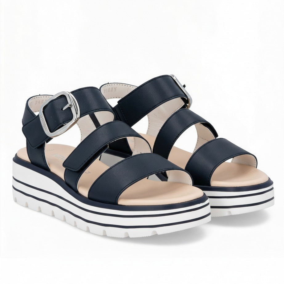 Remonte D3N50 Womens Ankle Strap Sandals Blue