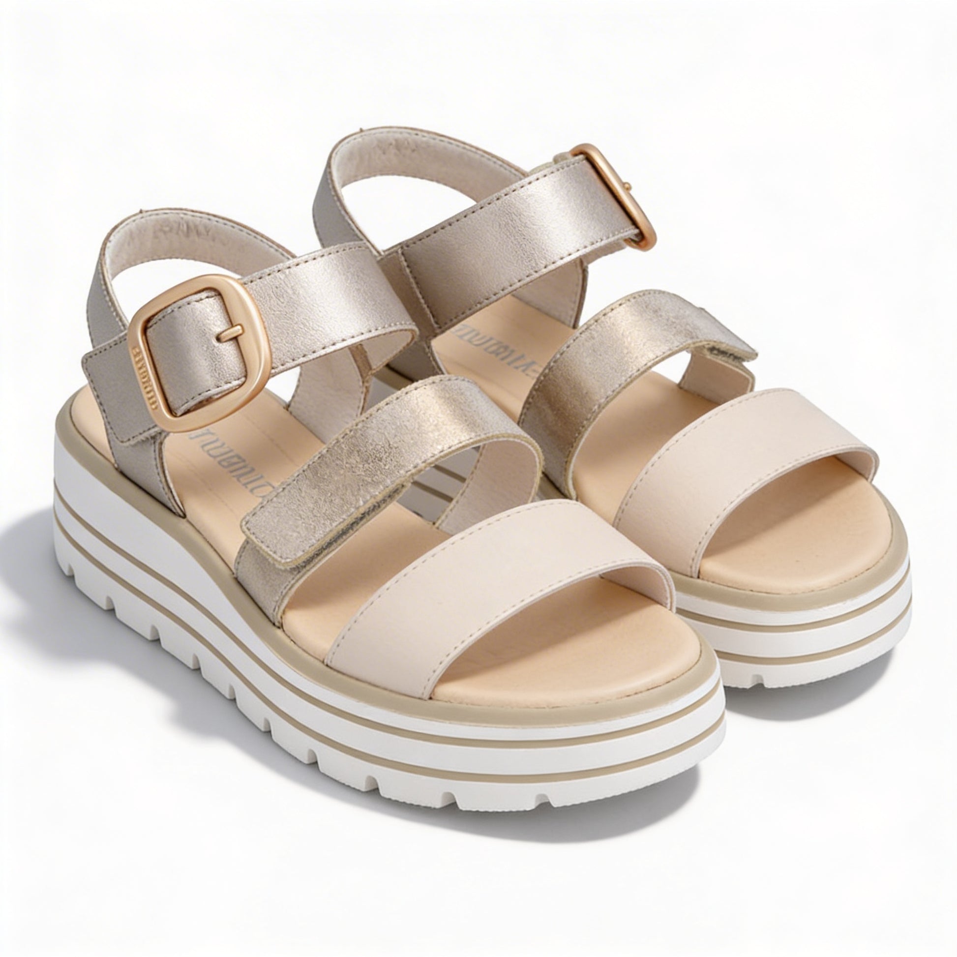 Remonte D3N50 Womens Ankle Strap Sandals Beige