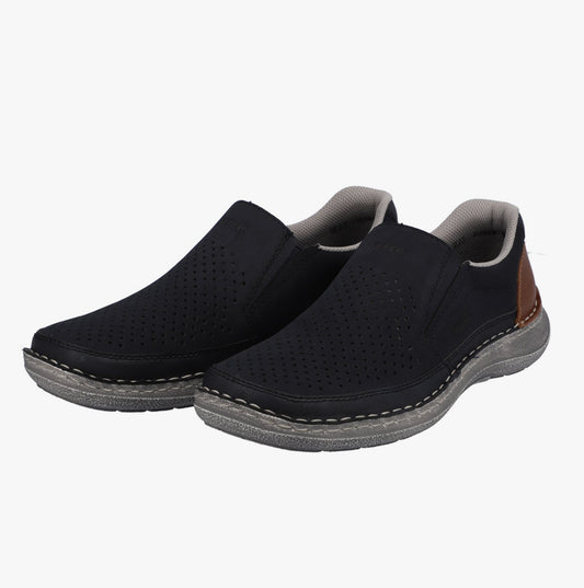 Rieker 03079-14 Mens Shoes Blue