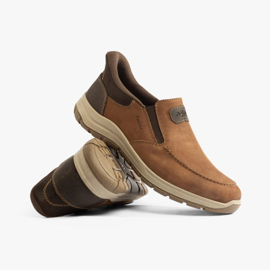 Rieker 03655 Mens Slip-On Shoes Brown