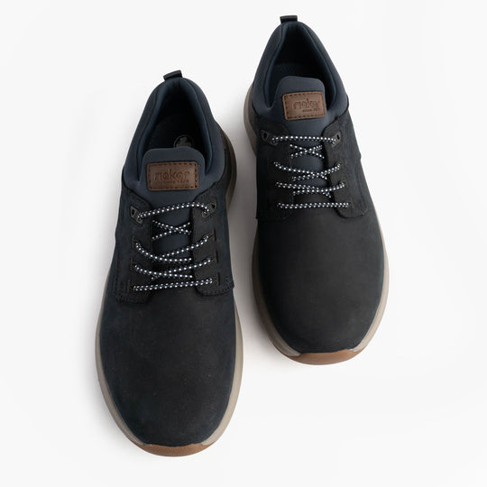Rieker 06050 Mens Slip-On Shoes Blue