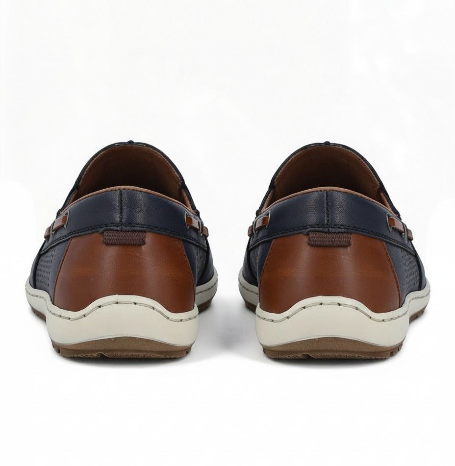 Rieker 08867-14 Mens Loafer Shoes Blue