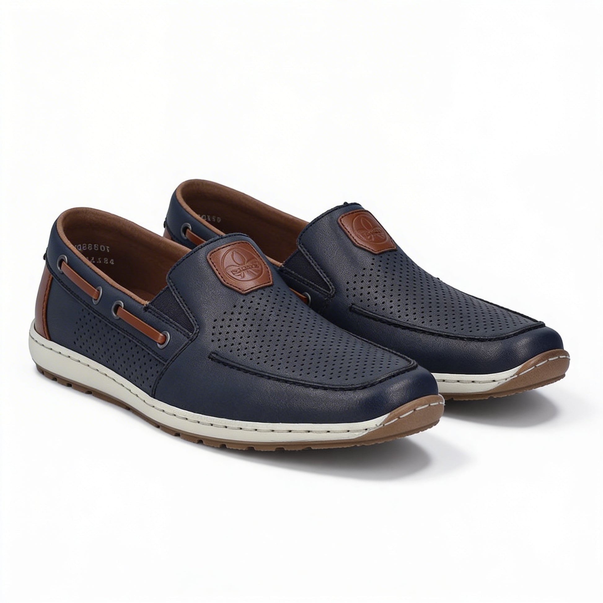 Rieker 08867-14 Mens Loafer Shoes Blue