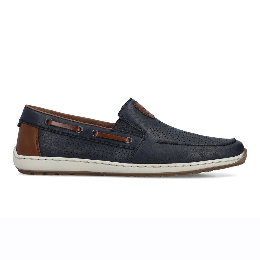 Rieker 08867-14 Mens Loafer Shoes Blue