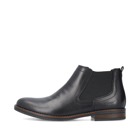 Rieker 10374-00 Mens Leather Boots Black