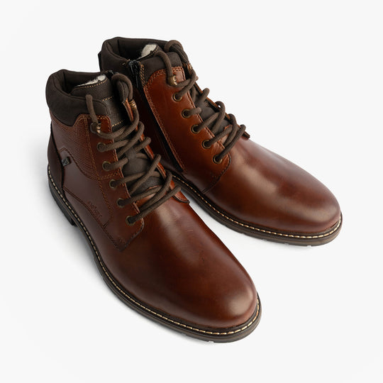 Rieker 13740 Mens Combat Boots Brown
