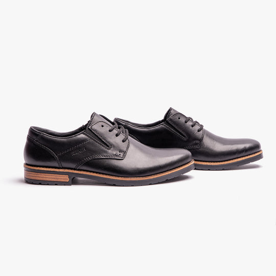 Rieker 14621 Mens Derby Shoes Black