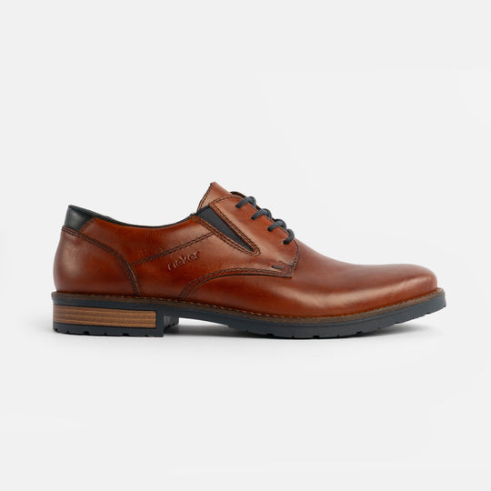 Rieker 14621 Mens Derby Shoes Brown
