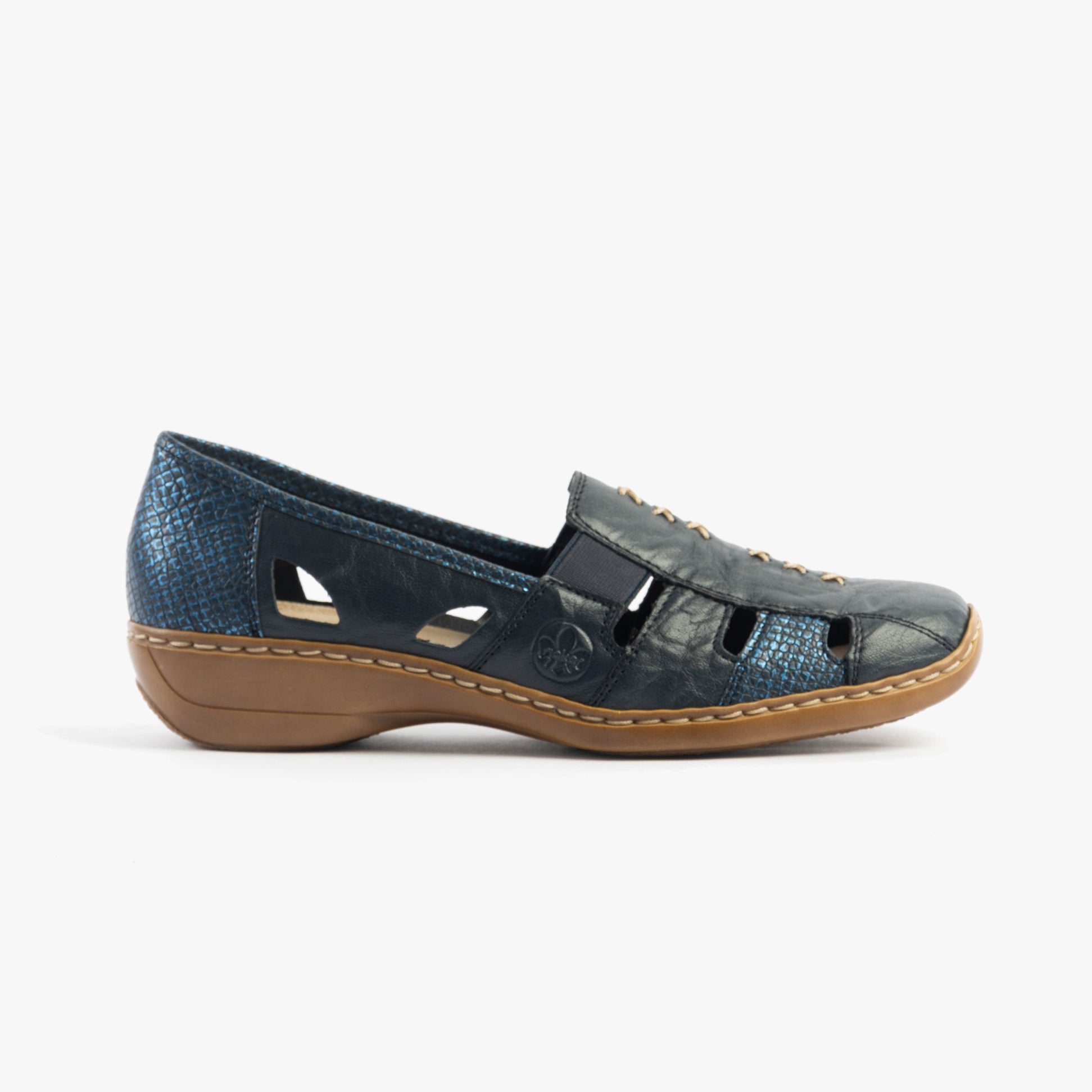 Rieker 41385-15 Womens Shoes Blue