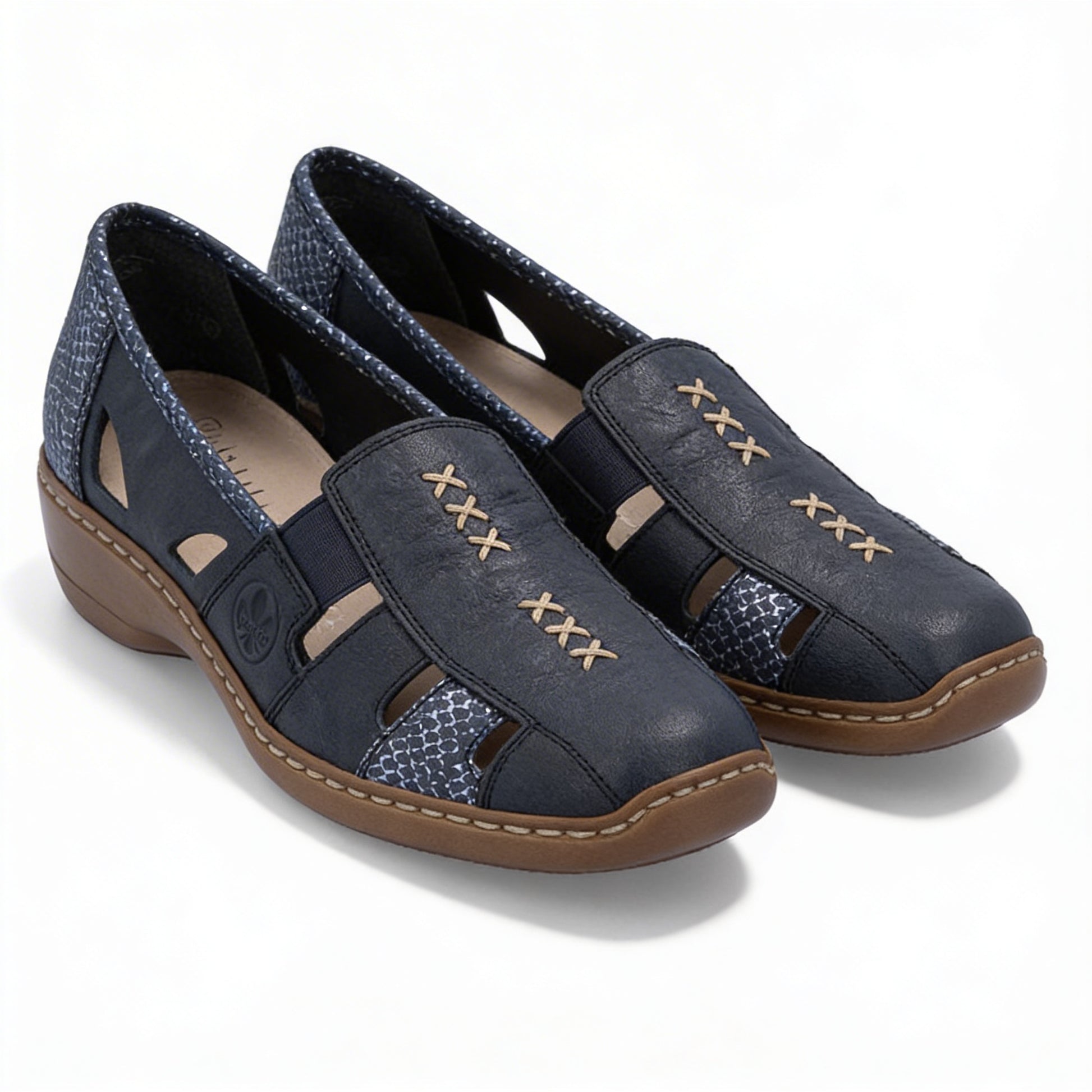 Rieker 41385-15 Womens Shoes Blue