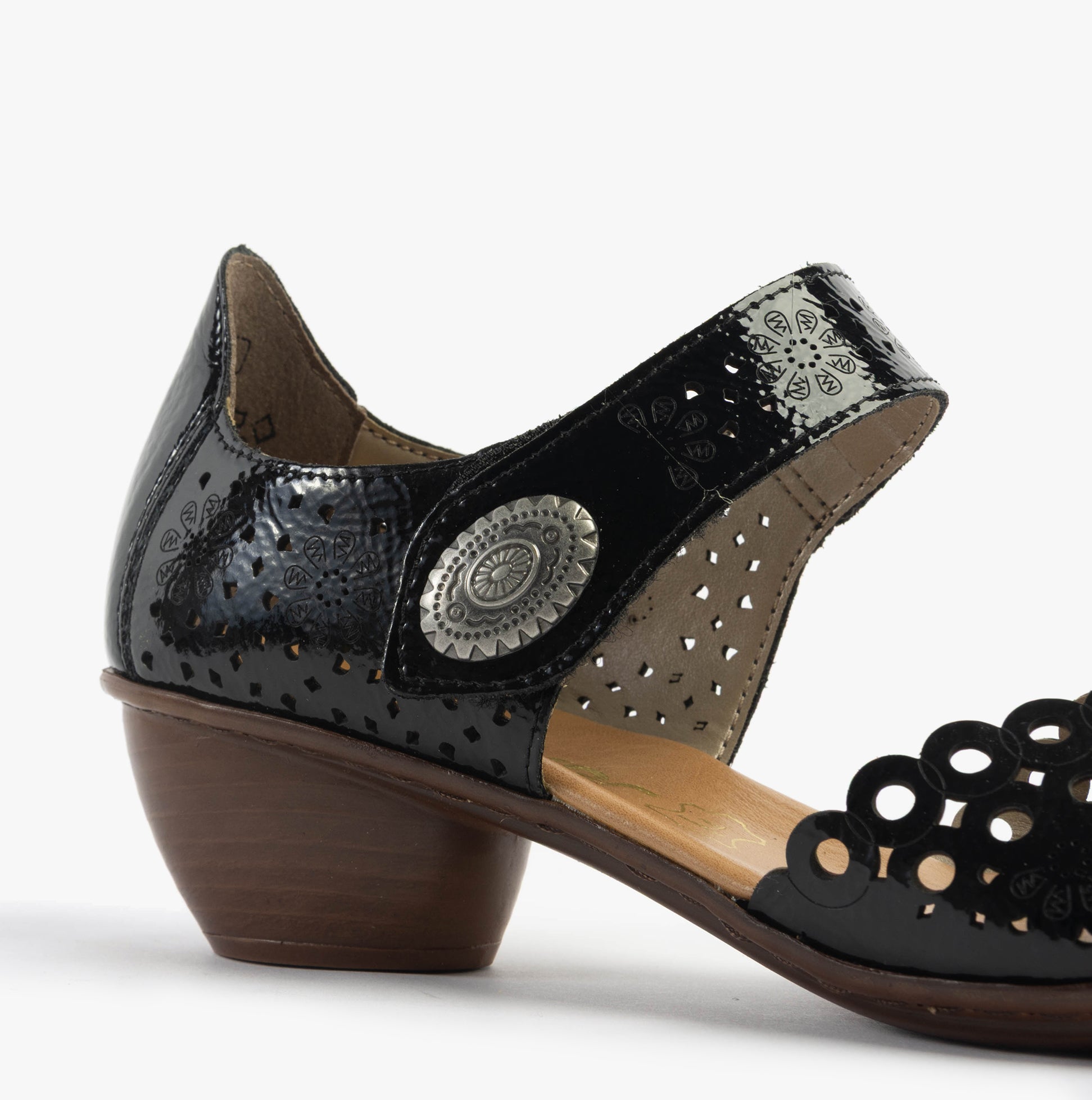 Rieker 43753-02 Womens Shoes Patent Black