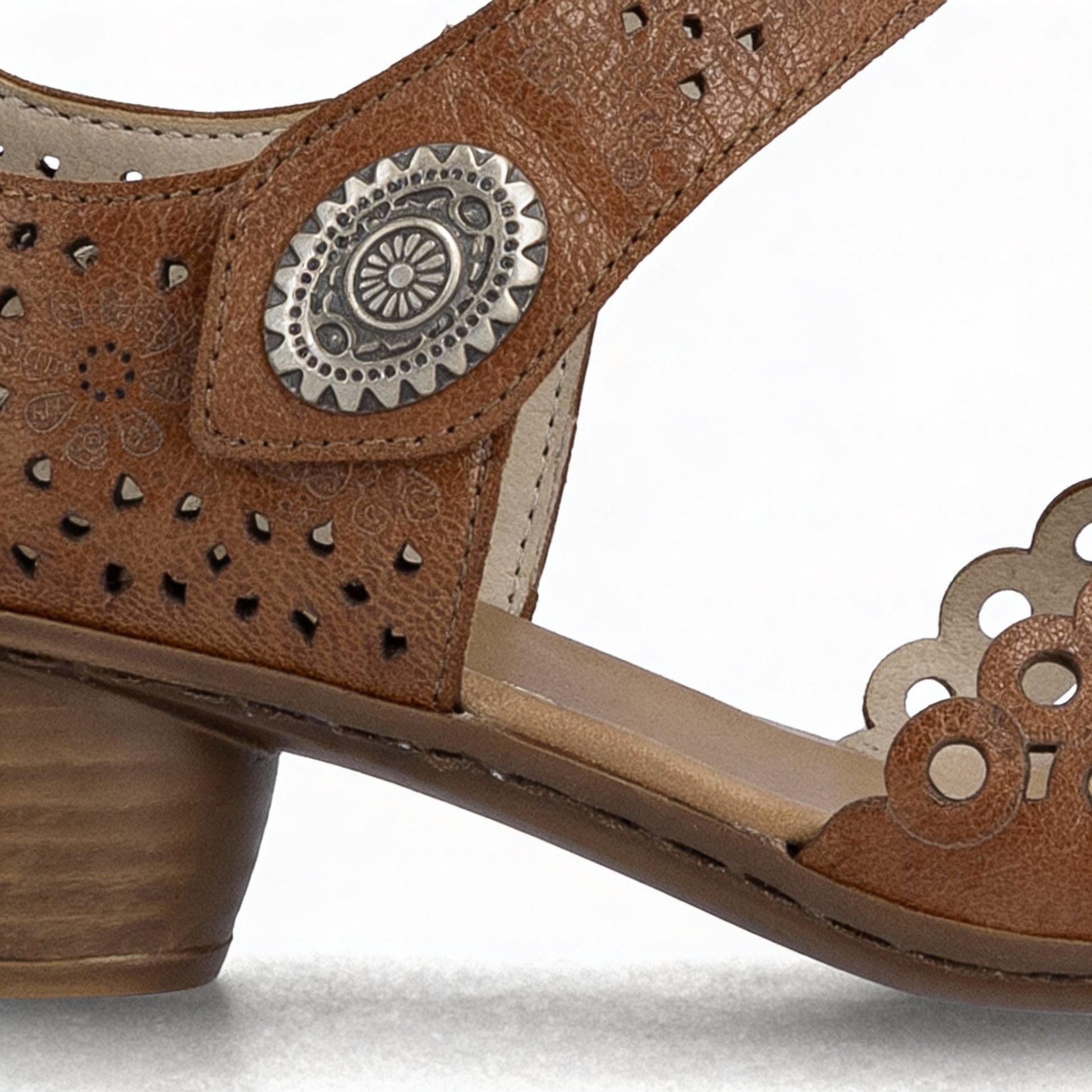 Rieker MIRJAM 43753-22 Womens Ankle Strap Sandals Tan