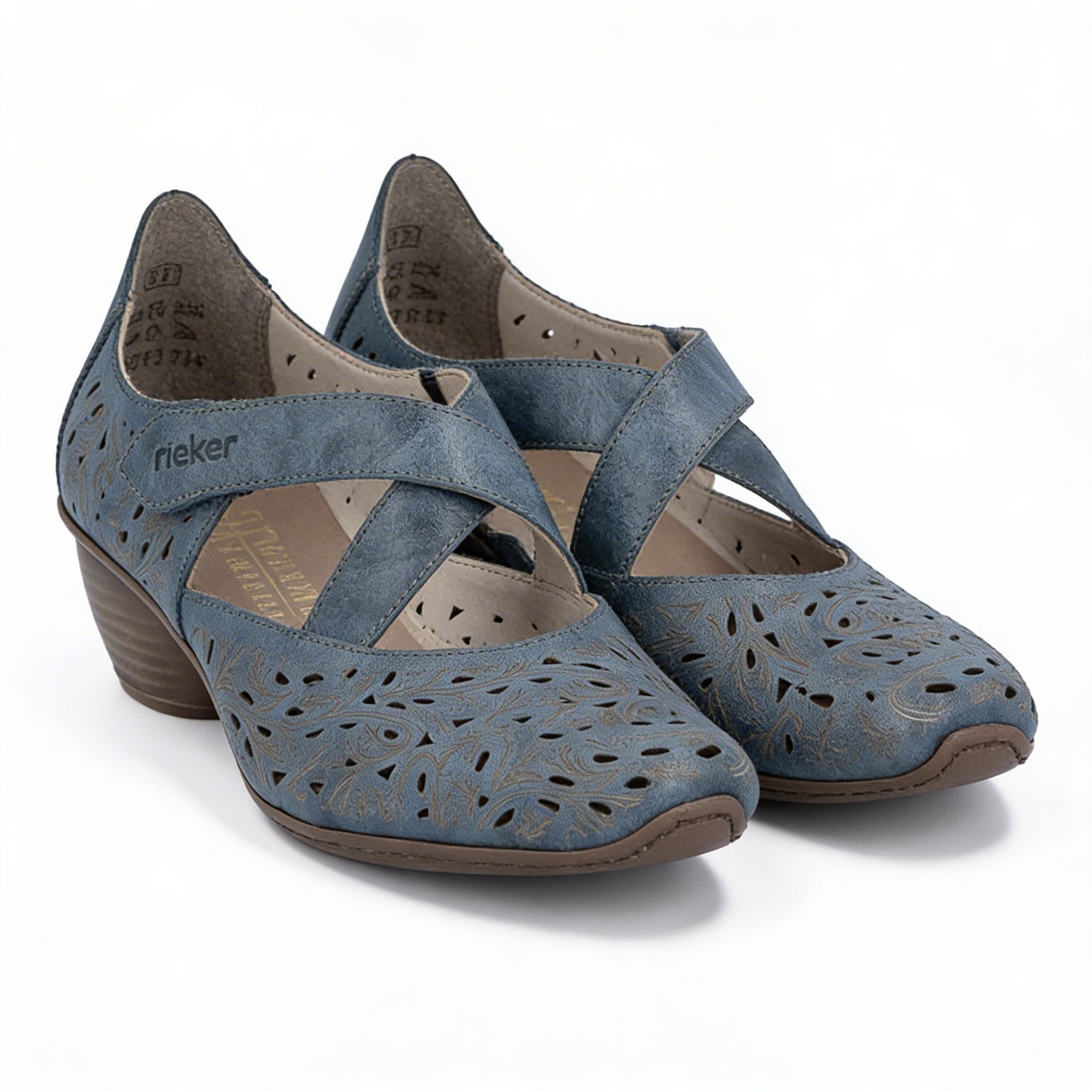 Rieker 43773 Womens Mary Jane Blue