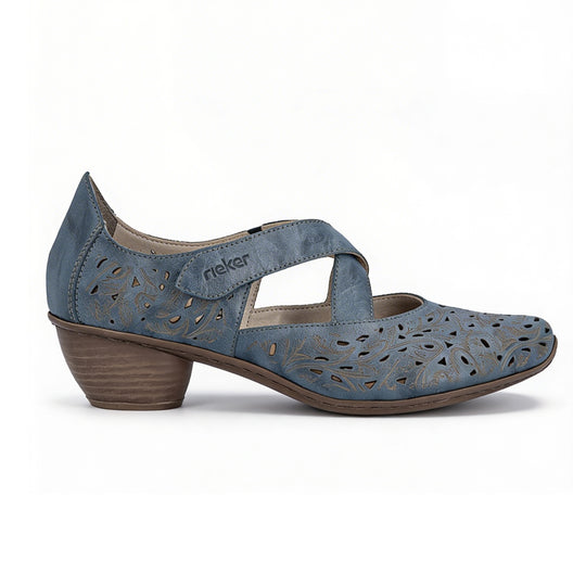 Rieker 43773 Womens Slingback Shoes Blue