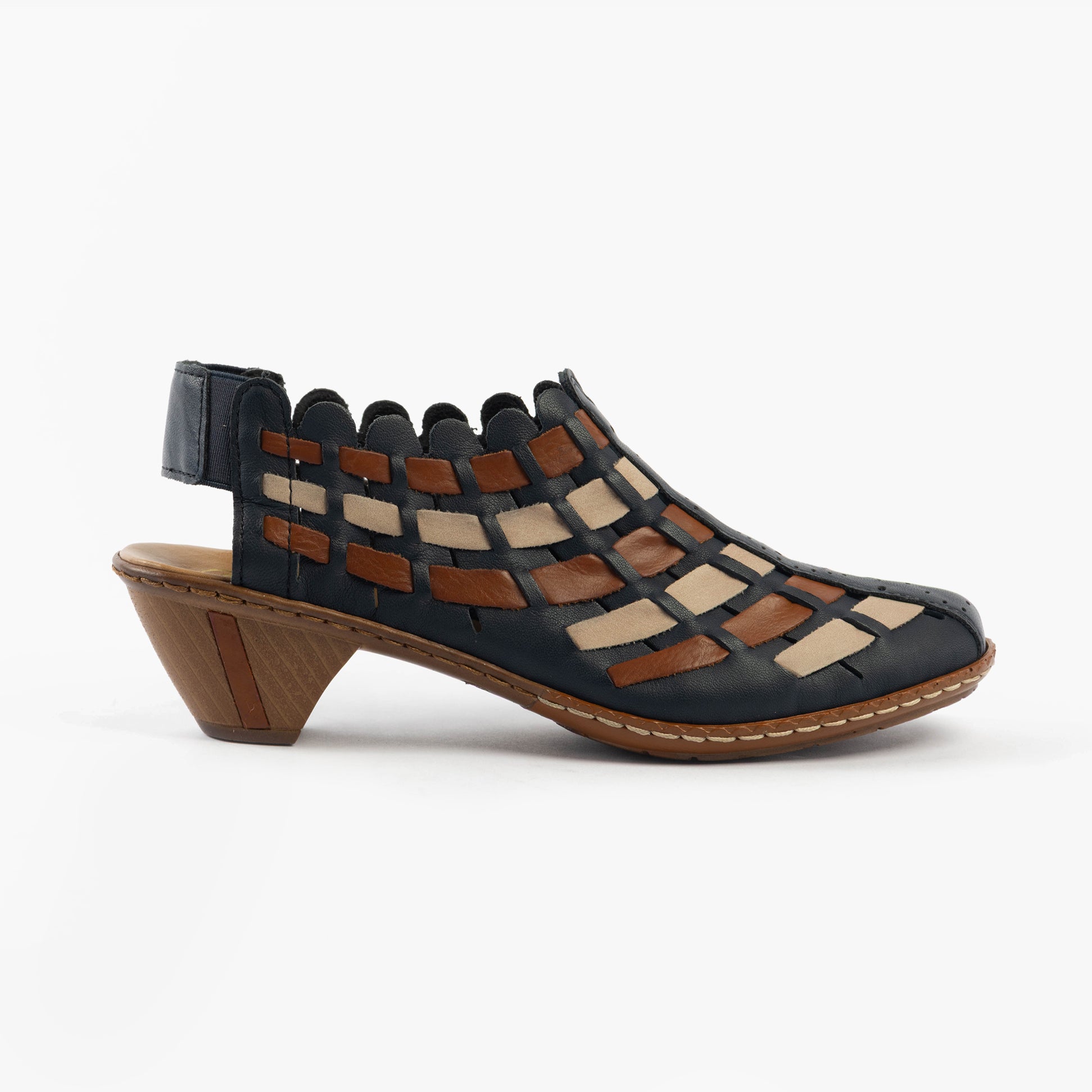 Rieker 46778-14 Womens Shoes Blue Combination