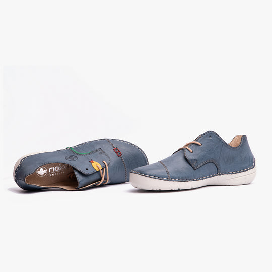 Rieker 52528 Womens Lace-Up Shoes Blue