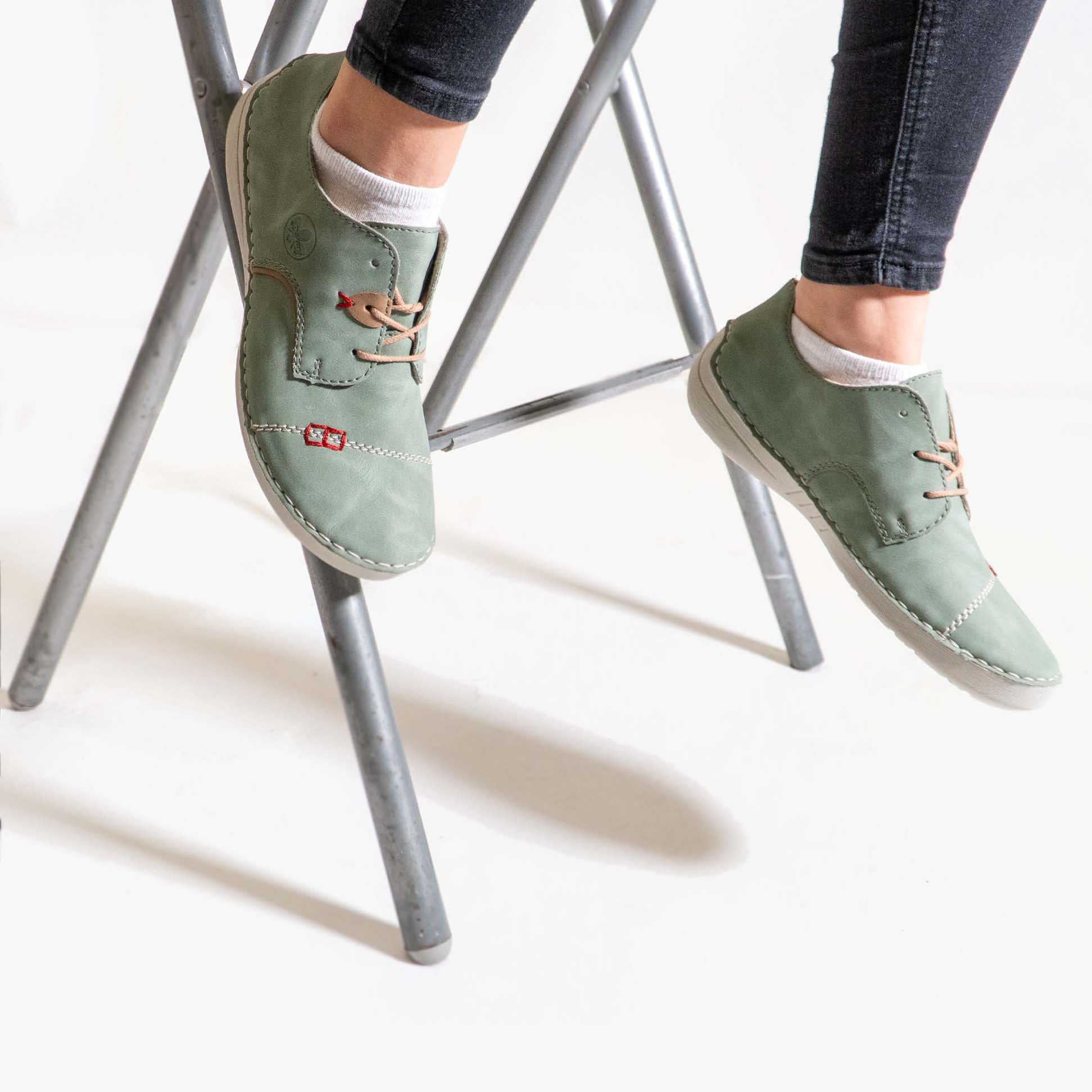 Rieker 52528-52 Womens Shoes Green