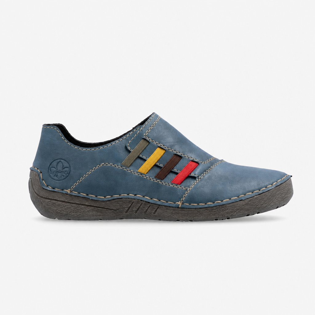 Rieker 52560 Womens Slip-On Shoes Royal