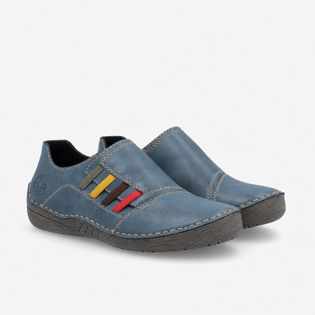 Rieker 52560 Womens Slip-On Shoes Royal