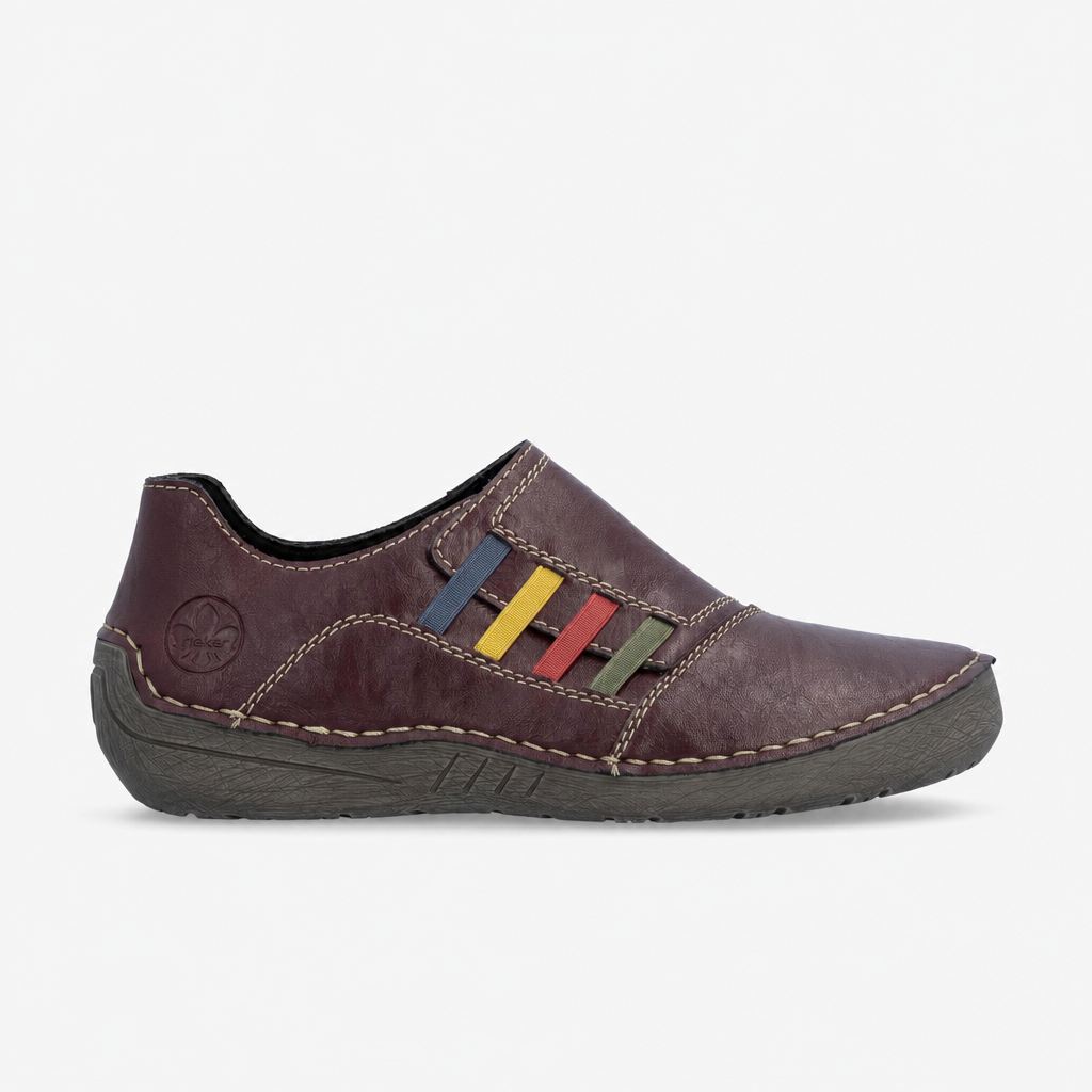 Rieker 52560 Womens Slip-On Shoes Blackberry