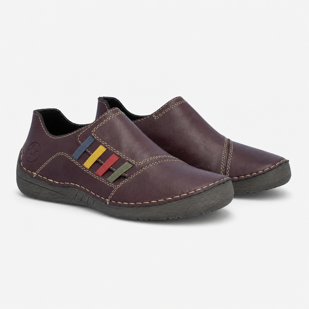 Rieker 52560 Womens Slip-On Shoes Blackberry