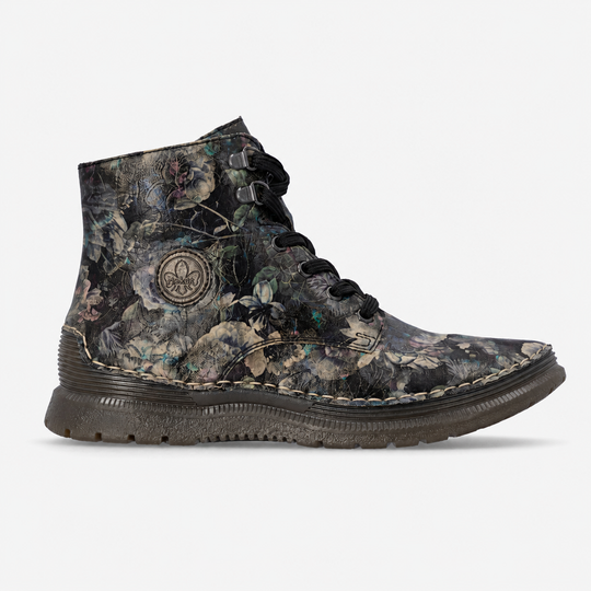 Rieker 53632 Womens Ankle Boots Black-Pastel/Antique