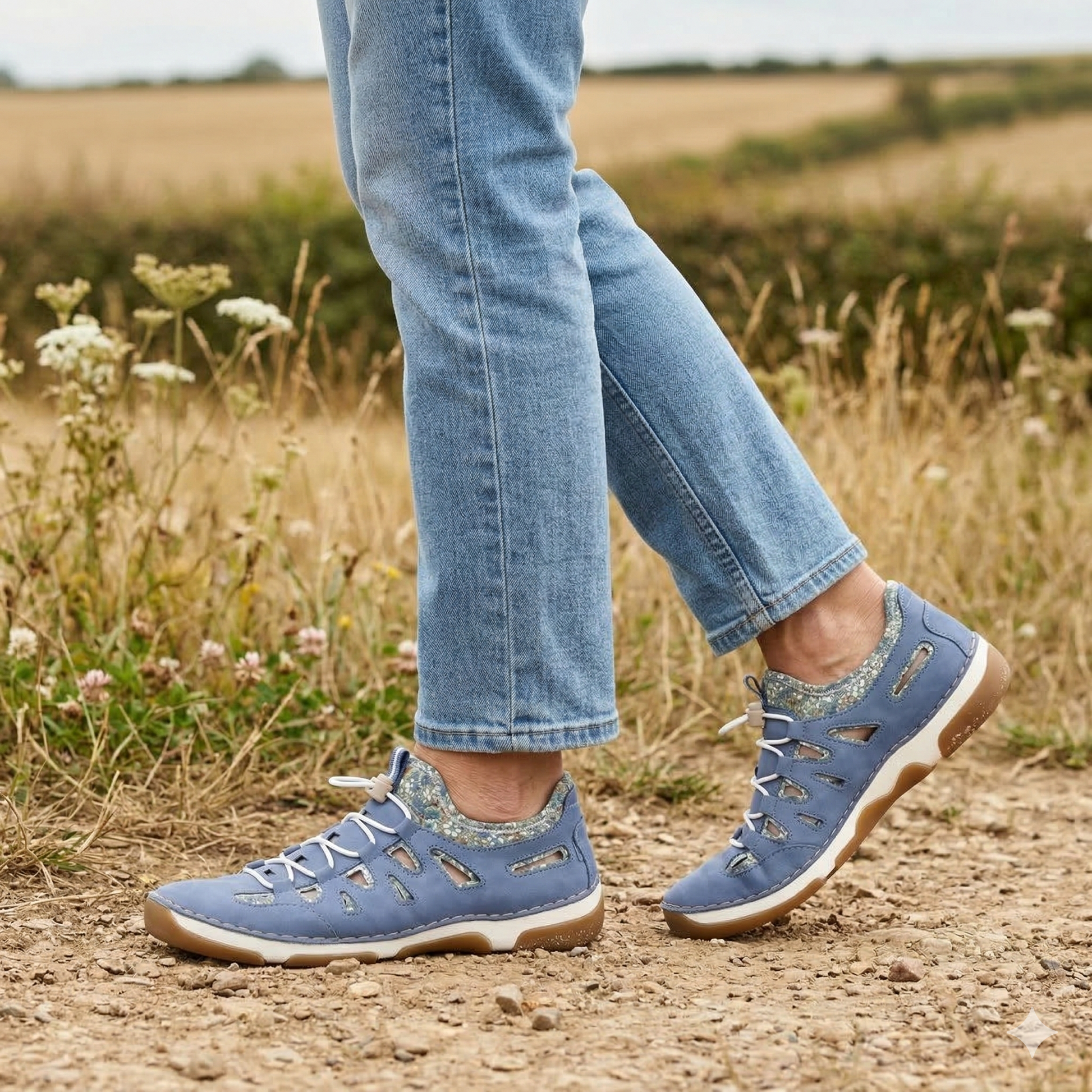 Rieker 55956 Womens Comfort Shoes Sky
