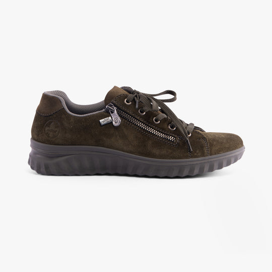 Rieker 59000 Womens Lace-Up Shoes Green